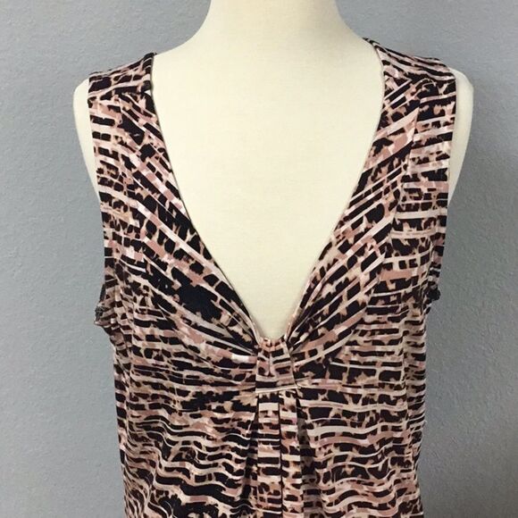 Pink Black Sleeveless Dress Size XL - Picture 3 of 5